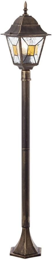 Brilliant Leuchten Paalverlichting Janel 120 cm hoogte e27 metaal glas antiek zwart goudkleur (1 stuk) - Foto 2