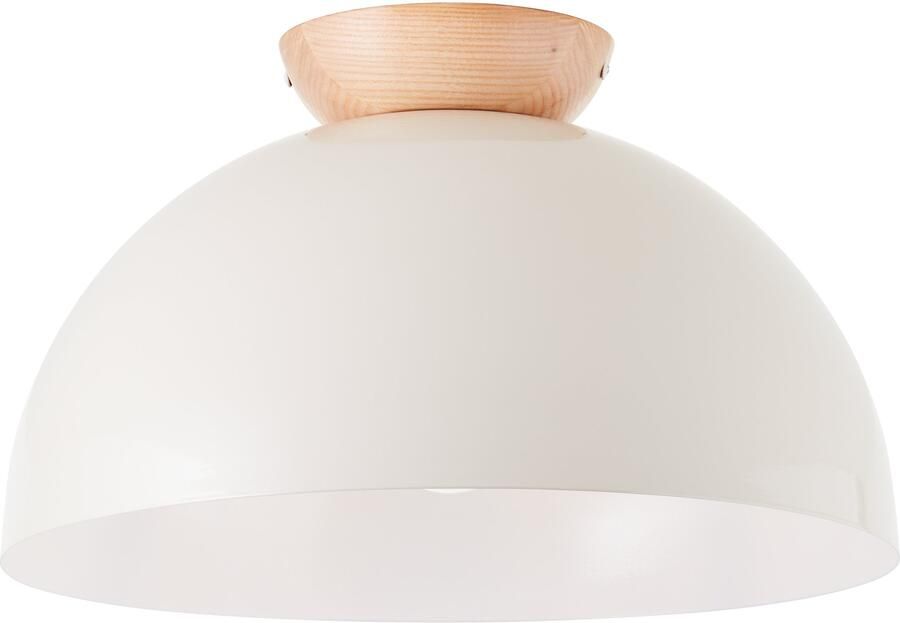 Brilliant Leuchten Plafondlamp Nalam 21 x 35 cm 1 x e27 metaal hout grijs (1 stuk)