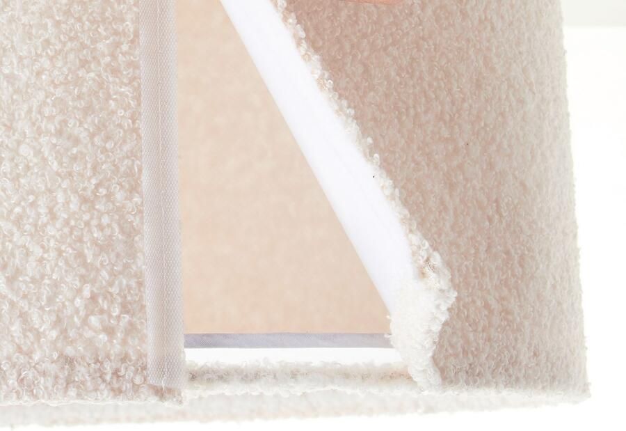 Brilliant Leuchten Plafondlamp Teddy zachte teddy stof 24 x 35 cm 2 x e27 textiel beige - Foto 3