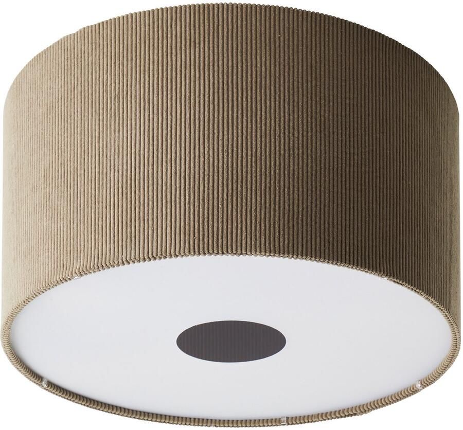 Brilliant Leuchten Plafondlamp TONY met cord-lampenscherm 23 x 45 cm e27 textiel grijs - Foto 3