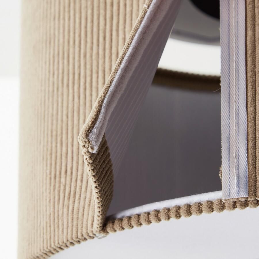 Brilliant Leuchten Plafondlamp TONY met cord-lampenscherm 23 x 45 cm e27 textiel grijs