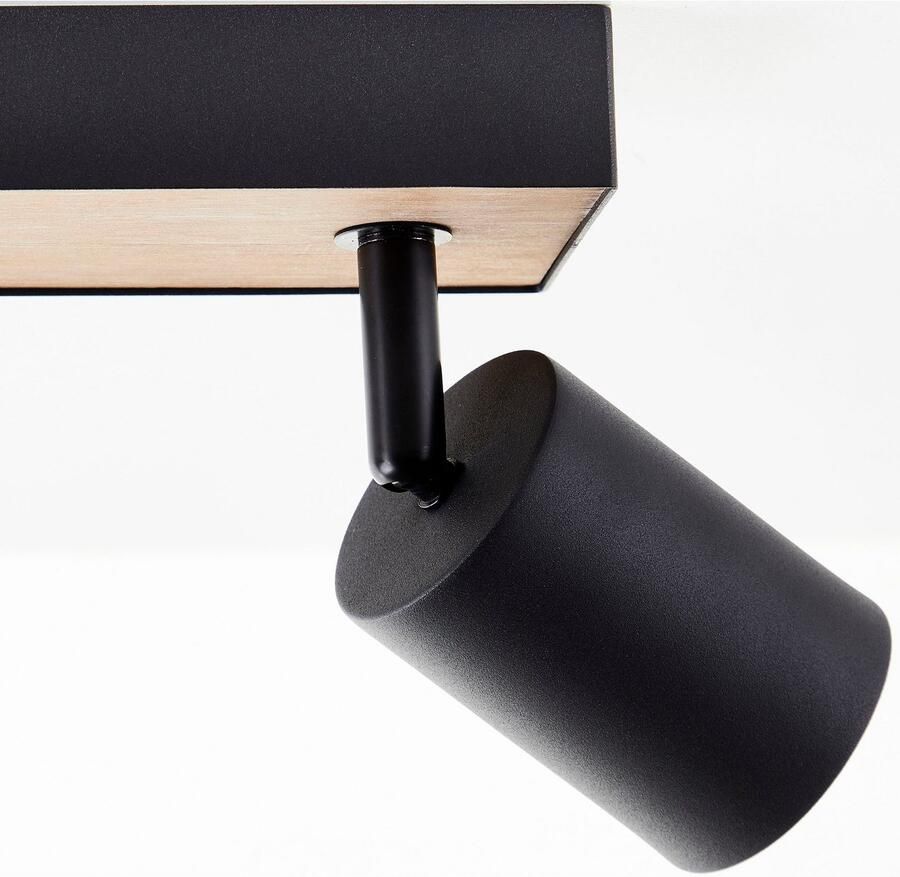 Brilliant Leuchten Plafondspot Jello Wood Spotbalk draaibaar 15x24x8 cm GU10 345lm 3000K metaal hout - Foto 3