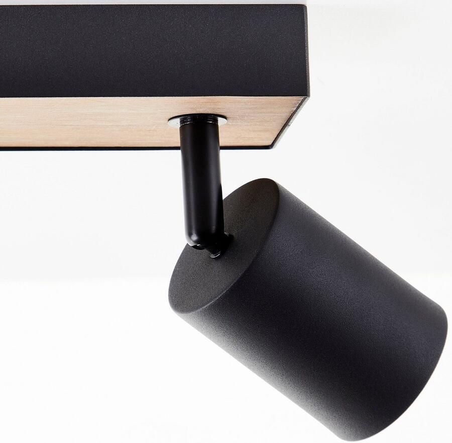 Brilliant Leuchten Plafondspot Jello Wood Spotbalk draaibaar 15x42x8 cm GU10 345lm 3000K metaal hout - Foto 3