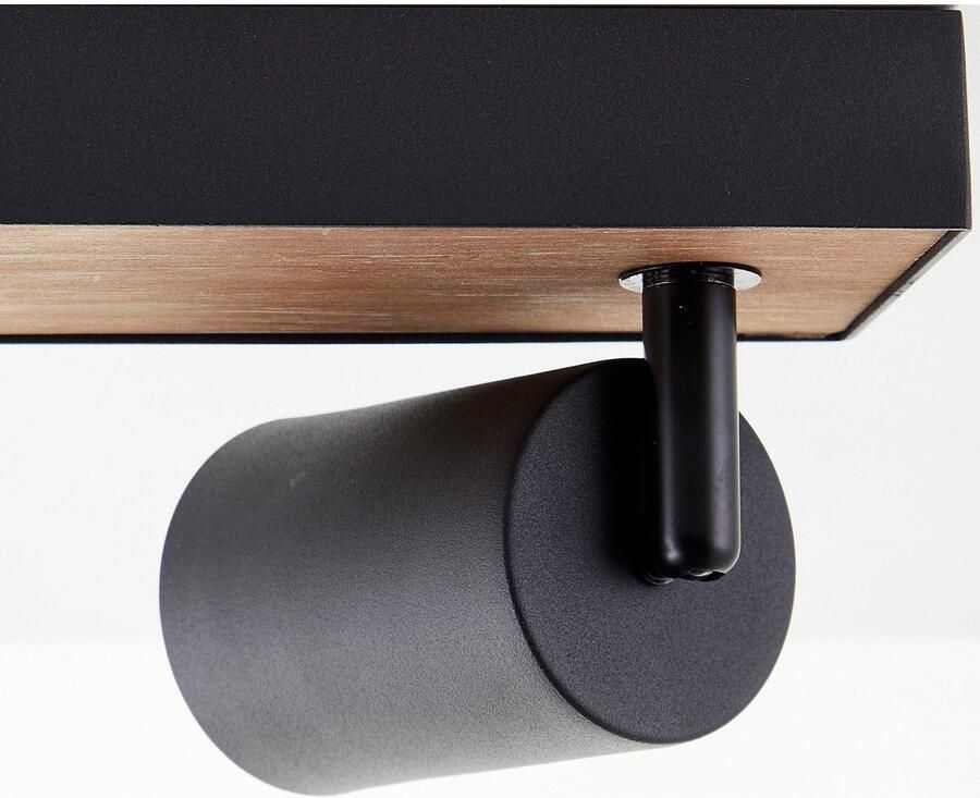 Brilliant Leuchten Plafondspot Jello Wood Spotbalk schwenkbaar 15x60x8 cm 4 x GU10 345lm 3000K metaal hout (1 stuk) - Foto 4