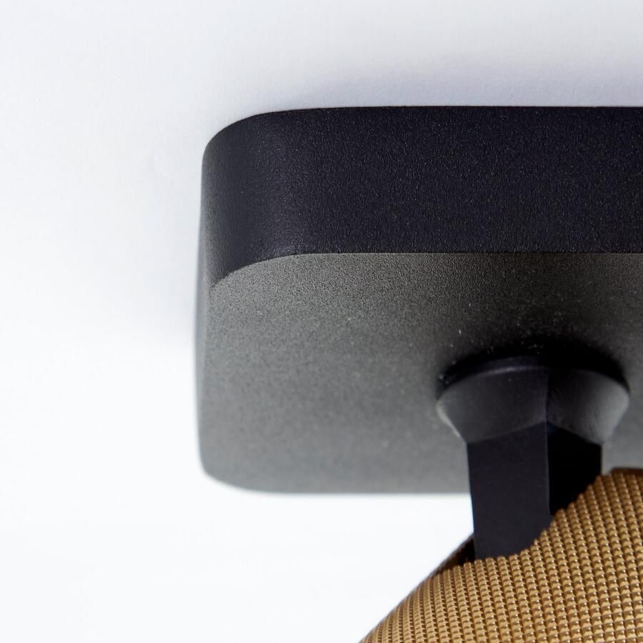 Brilliant Leuchten Plafondspot Marty Spotbalk draaibaar 12x31x9cm GU10 345lm zwart mat goudkleur - Foto 2