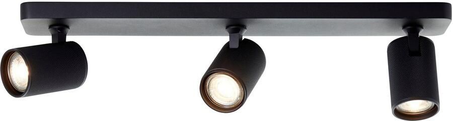 Brilliant Leuchten Plafondspot Marty Spotbalk schwenkbaar 12x53x9 cm GU10 345lm 3000K metaal zwart (1 stuk) - Foto 3
