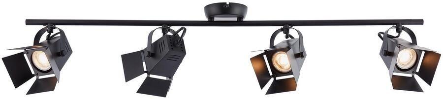 Brilliant Leuchten Plafondspot Movie Led spotrail 4 fittingen matzwart (1 stuk) - Foto 3