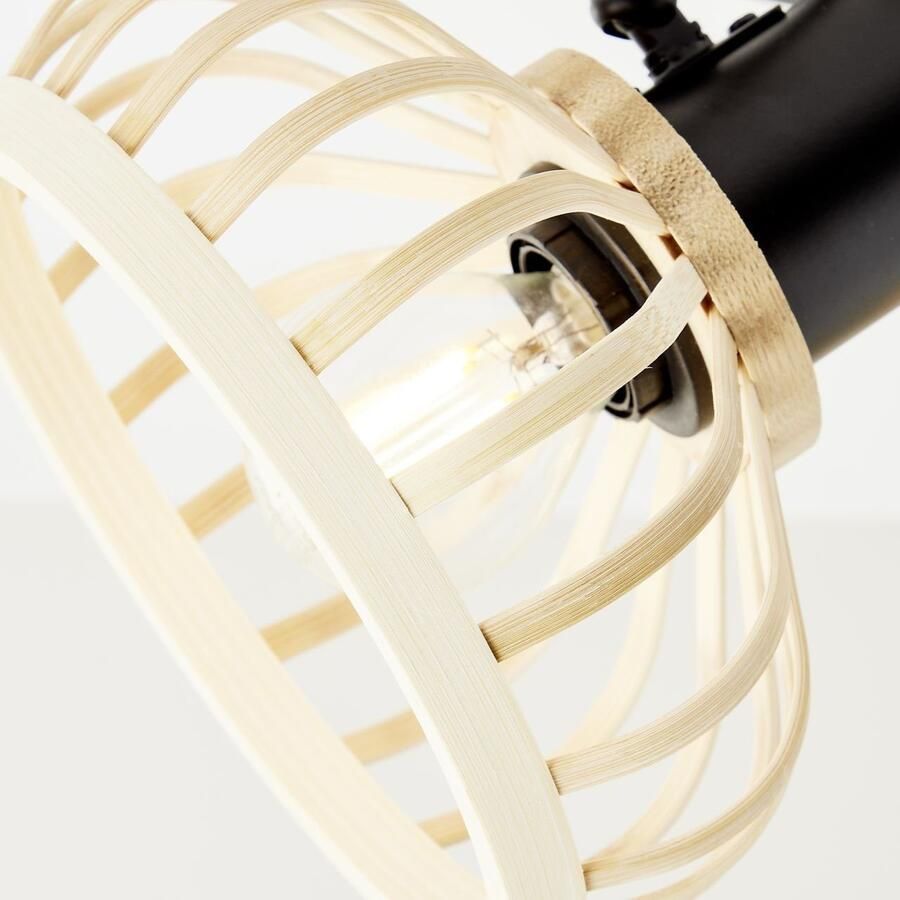 Brilliant Leuchten Plafondspot Norah 3-vlamig bamboe draaibaar nature style 71 cm breedte e14 fitting (1 stuk) - Foto 2