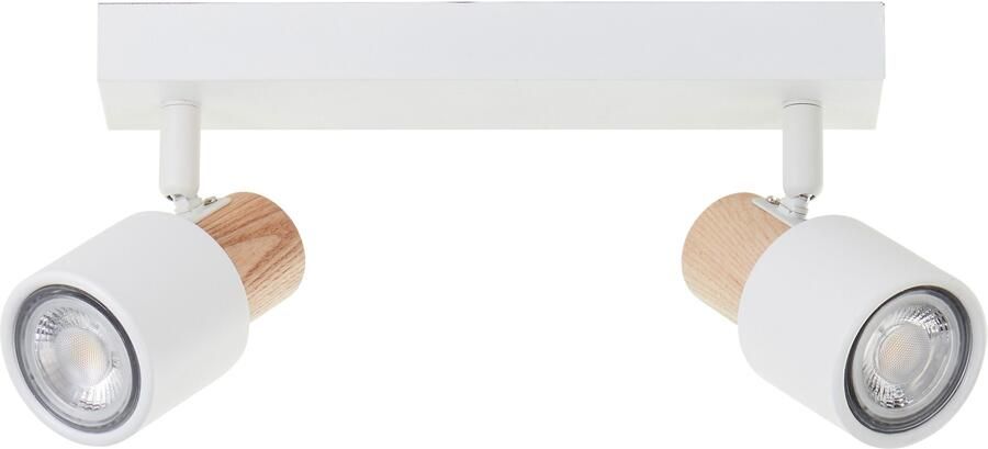 Brilliant Leuchten Plafondspot Pini 15 x 6 x 33 cm 2 x gu10 kantelbaar metaal hout - Foto 3