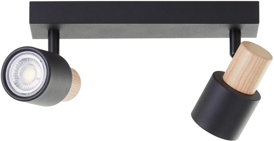 Brilliant Leuchten Plafondspot Pini 15 x 6 x 33 cm 2 x gu10 kantelbaar metaal hout - Foto 2