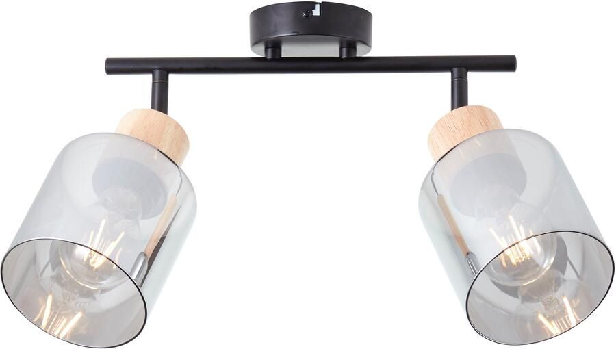 Brilliant Leuchten Plafondspot Weald Plafondspot met rookkleurige glazen kappen 2 x E27 max. 40 W - Foto 6