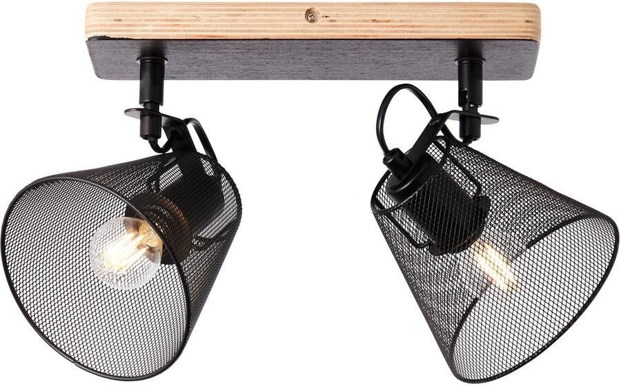 Brilliant Leuchten Plafondspot Whole 2 fittingen zwart houtkleur (1 stuk) - Foto 4