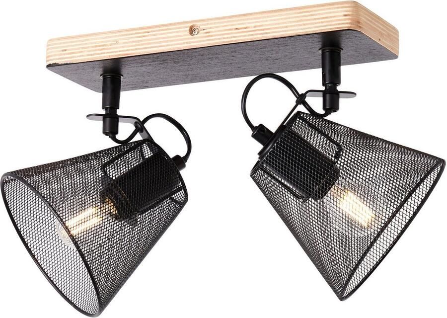 Brilliant Leuchten Plafondspot Whole 2 fittingen zwart houtkleur (1 stuk) - Foto 4