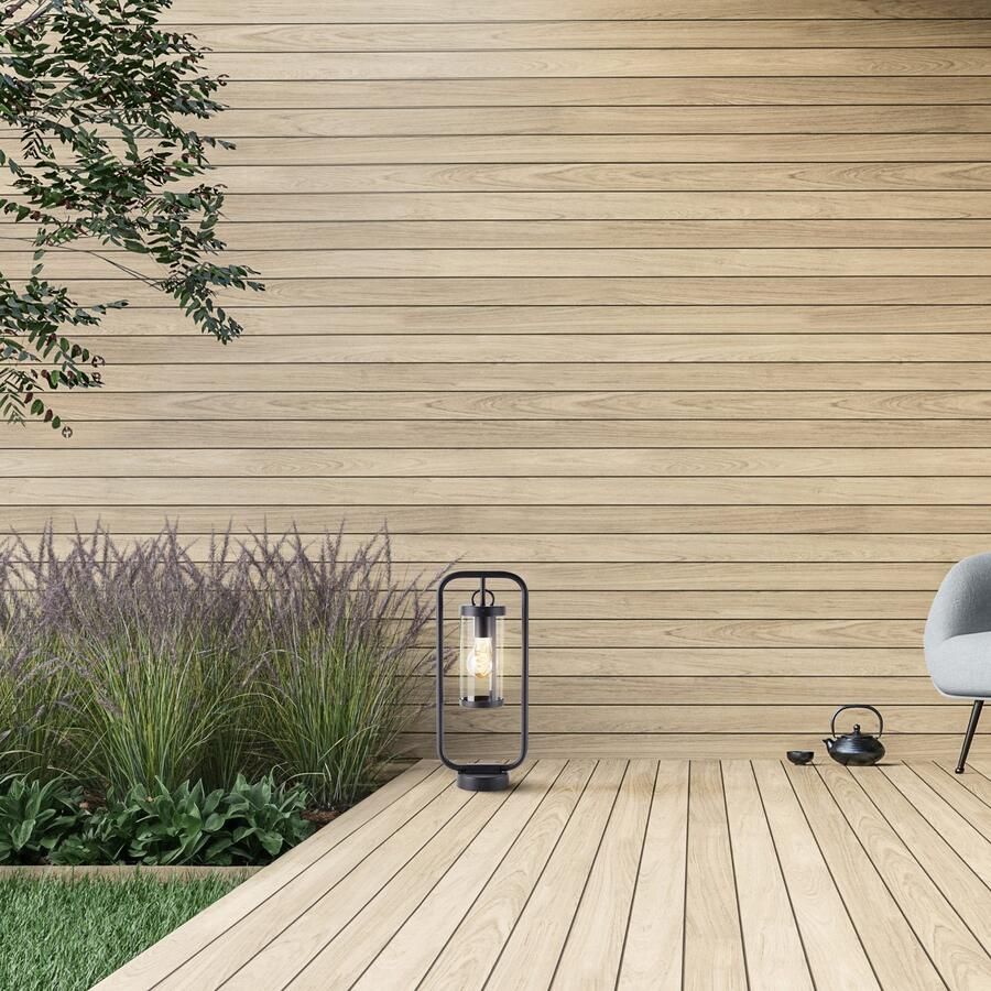 Brilliant Leuchten Sokkellamp Sidney Buiten sokkellamp 48 cm E27 metaal glas zwart - Foto 5