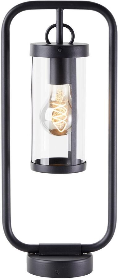 Brilliant Leuchten Sokkellamp Sidney Buiten sokkellamp 48 cm E27 metaal glas zwart - Foto 3