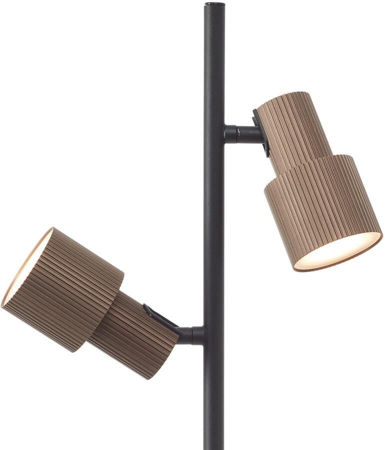 Brilliant Leuchten Staande lamp Cadiz 140 x 22 cm gu10 kantelbaar aluminium zwart bronzen kleur - Foto 2