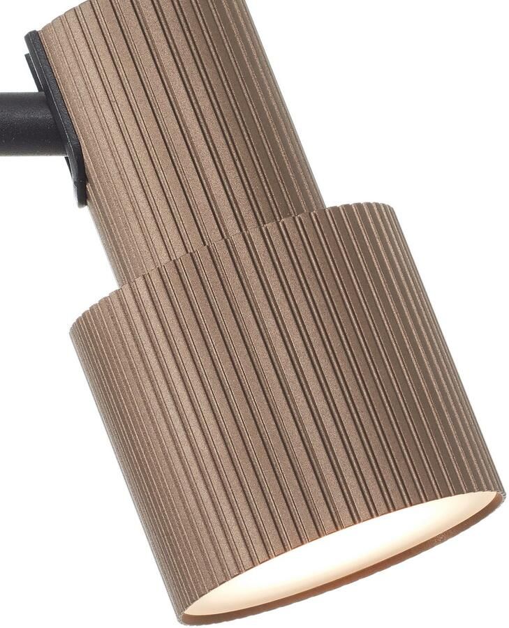 Brilliant Leuchten Staande lamp Cadiz 140 x 22 cm gu10 kantelbaar aluminium zwart bronzen kleur - Foto 3