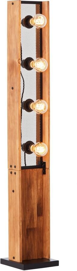 Brilliant Leuchten Staande lamp Calandra 125 5 x 20 x 20 cm 4 x e27 metaal hout zwart hout (1 stuk) - Foto 4
