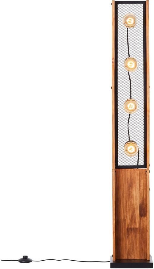 Brilliant Leuchten Staande lamp Calandra 125 5 x 20 x 20 cm 4 x e27 metaal hout zwart hout (1 stuk) - Foto 3