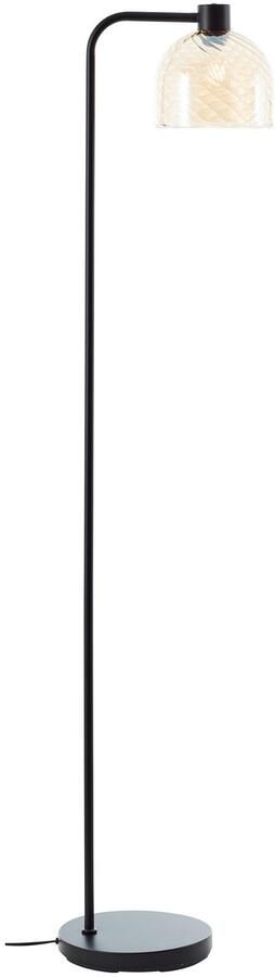 Brilliant Leuchten Staande lamp Casto 153 x 25 x 33 cm e27 glas metaal amberkleurig zwart - Foto 5