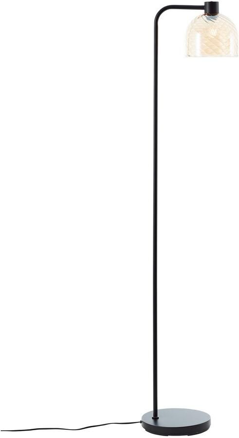 Brilliant Leuchten Staande lamp Casto 153 x 25 x 33 cm e27 glas metaal amberkleurig zwart - Foto 4