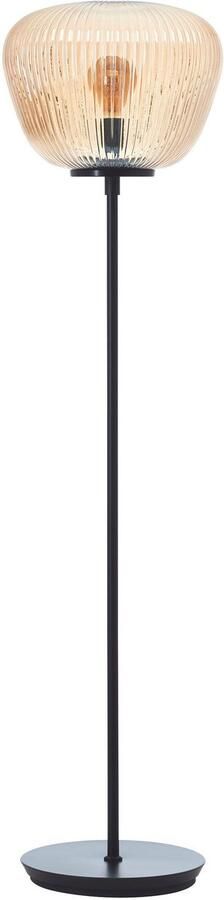 Brilliant Leuchten Staande lamp Kaizen Geribbeld glas 140 x 35 cm E27 amber-bernstein kleur (1 stuk) - Foto 6