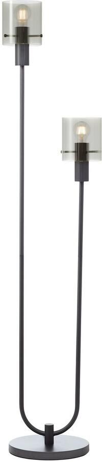 Brilliant Leuchten Staande lamp Riffelini 152 x 28 x 34 cm e27 geribbeld rookglas antraciet - Foto 5