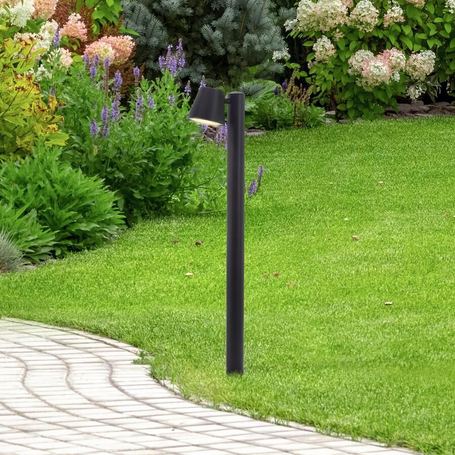 Brilliant Leuchten Staande lamp voor buiten Bari Buitenstaande lamp 80 cm GU10 IP44 metaal kunststof zwart (1 stuk) - Foto 5