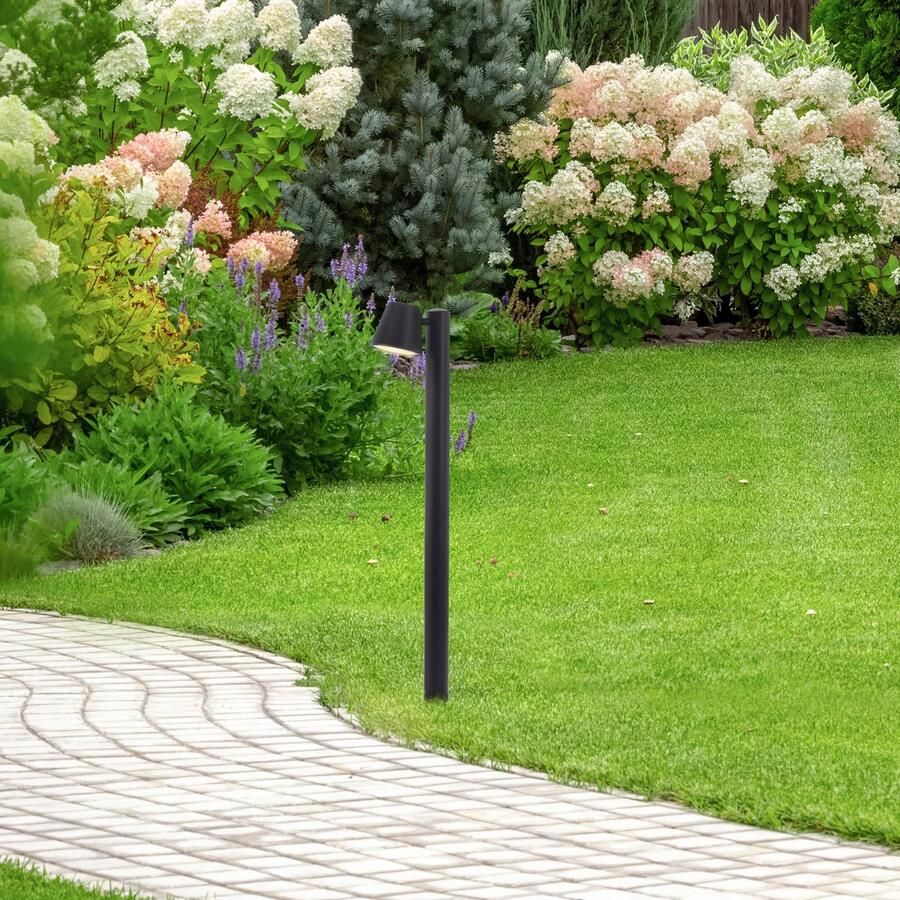 Brilliant Leuchten Staande lamp voor buiten Bari Buitenstaande lamp 80 cm GU10 IP44 metaal kunststof zwart (1 stuk) - Foto 2