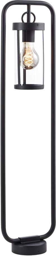 Brilliant Leuchten Staande lamp voor buiten Sidney Buitenstaande lamp 85 cm lantaarn E27 metaal glas zwart (1 stuk) - Foto 5