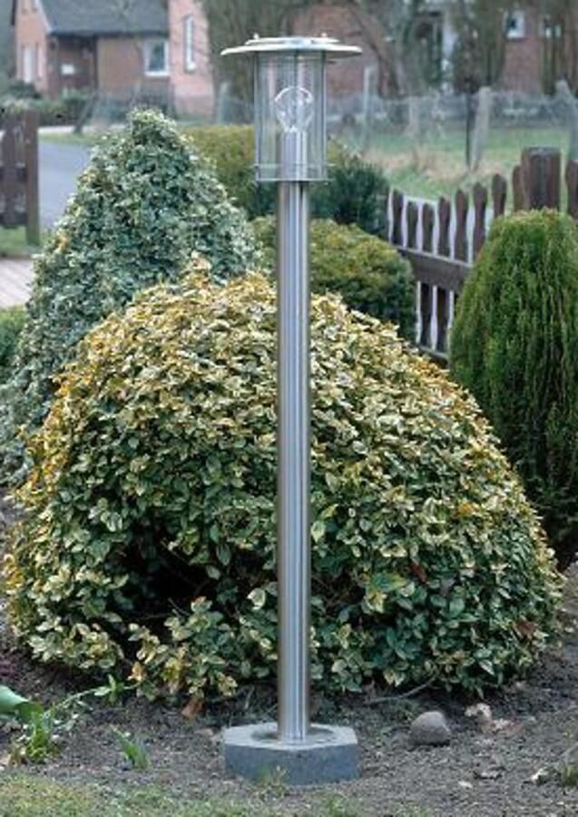 Brilliant Leuchten Staande lamp voor buiten York 100 cm hoogte e27 max. 40 w geschikt voor led van roestvrij edelstaal