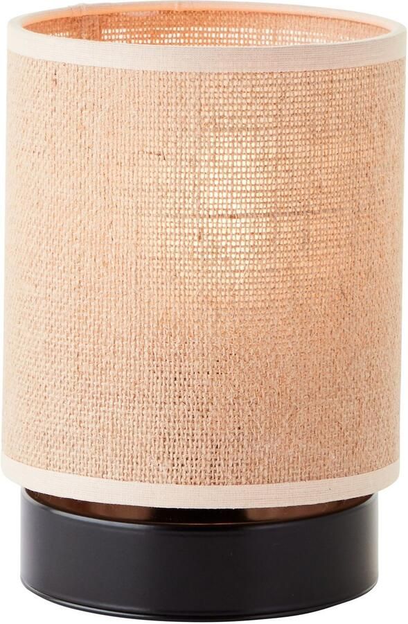Brilliant Leuchten Tafellamp Aniela Nature tafellamp met stoffen kap 20 cm hoogte x 13 cm Ø E27 fitting (1 stuk) - Foto 3