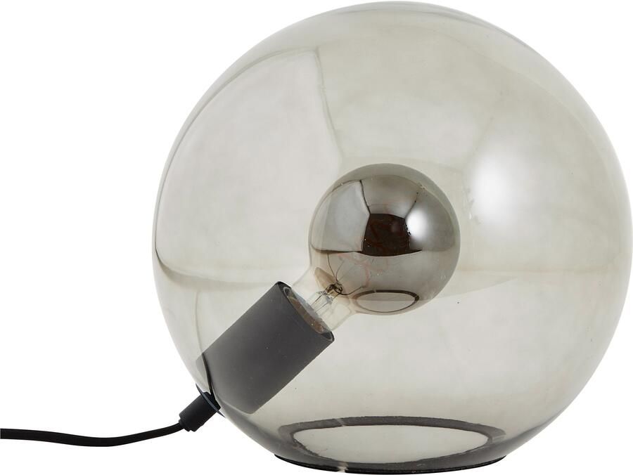 Brilliant Leuchten Tafellamp Belado bolvormig van rookglas d 25 cm e27 max. 25 w (1 stuk)