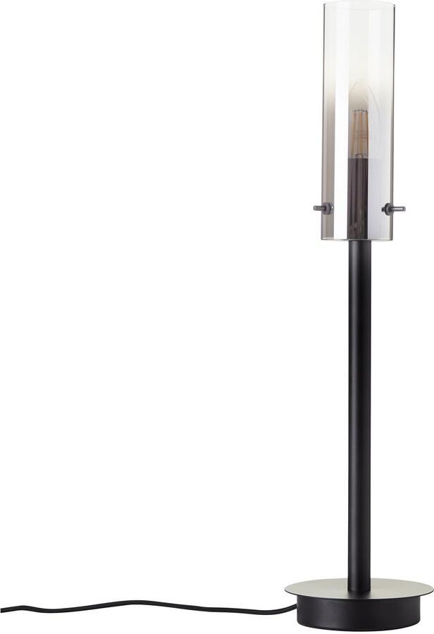 Brilliant Leuchten Tafellamp Glasini 50 x 12 cm e14 metaal rokglas mat zwart - Foto 3