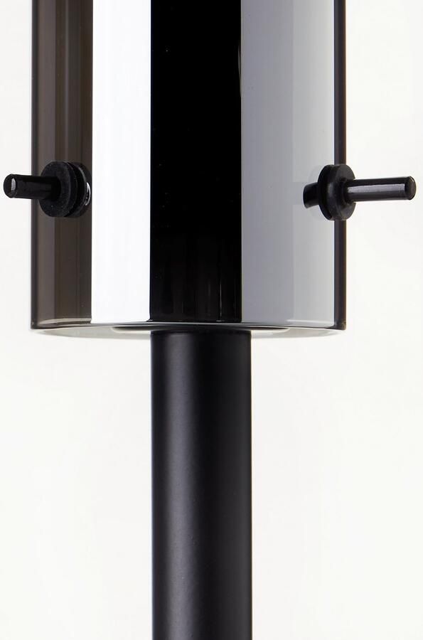 Brilliant Leuchten Tafellamp Glasini 50 x 12 cm e14 metaal rokglas mat zwart - Foto 4