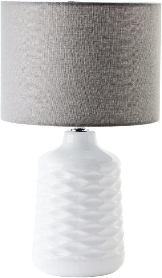 Brilliant Leuchten Tafellamp Ilysa Ø 25 cm E14 keramiek metaal textiel - Foto 4
