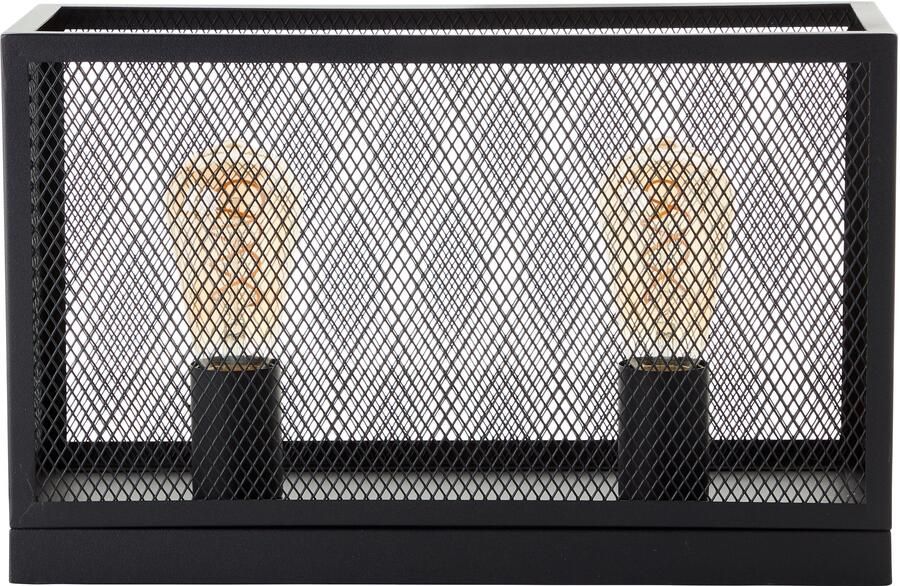 Brilliant Leuchten Tafellamp Maze 26 x 15 x 40 cm 2 x e27 metaal zwart korund - Foto 4