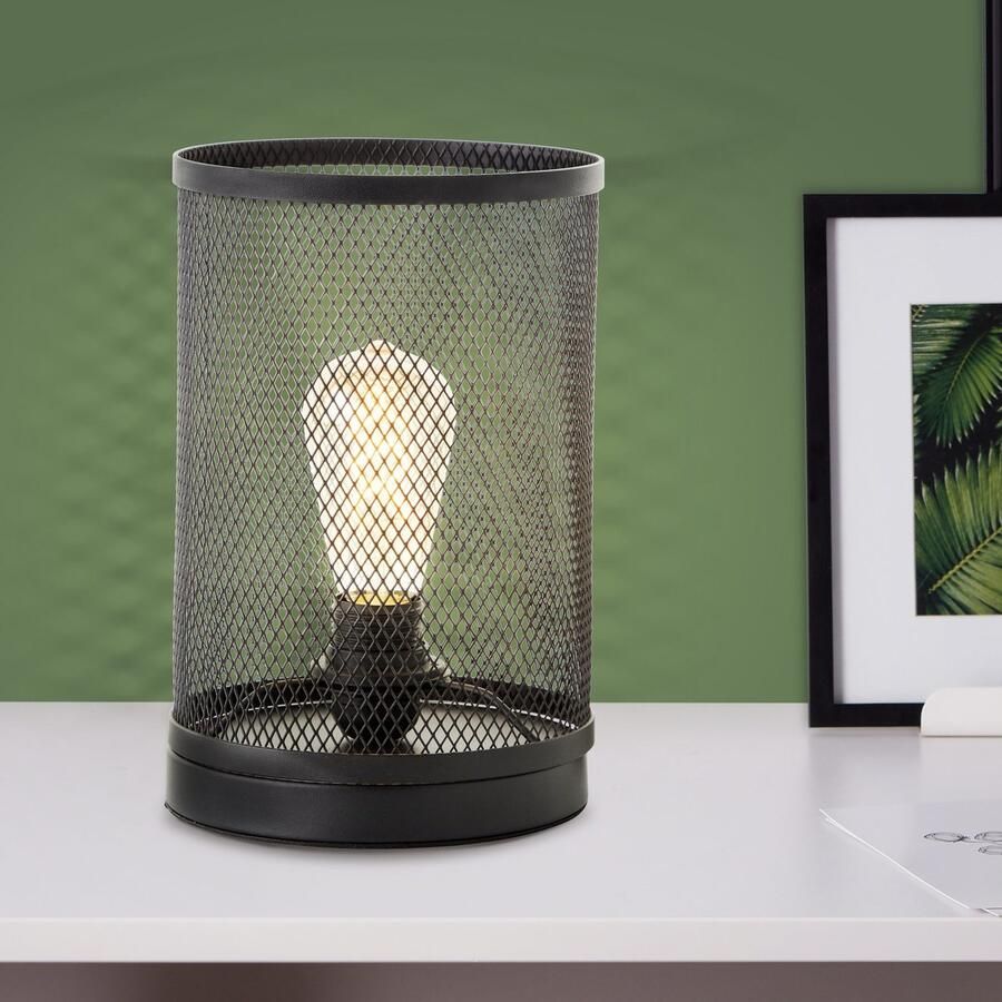 Brilliant Leuchten Tafellamp Maze 28 x 18 cm e27 metaal zwart korund - Foto 4
