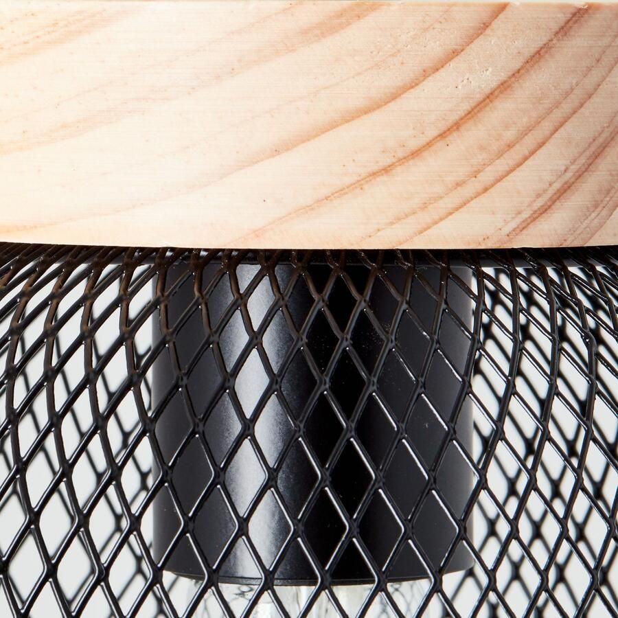 Brilliant Leuchten Wandlamp Giada Wandlamp hoogte 26 5 cm 1x E27 metaal hout (1 stuk)