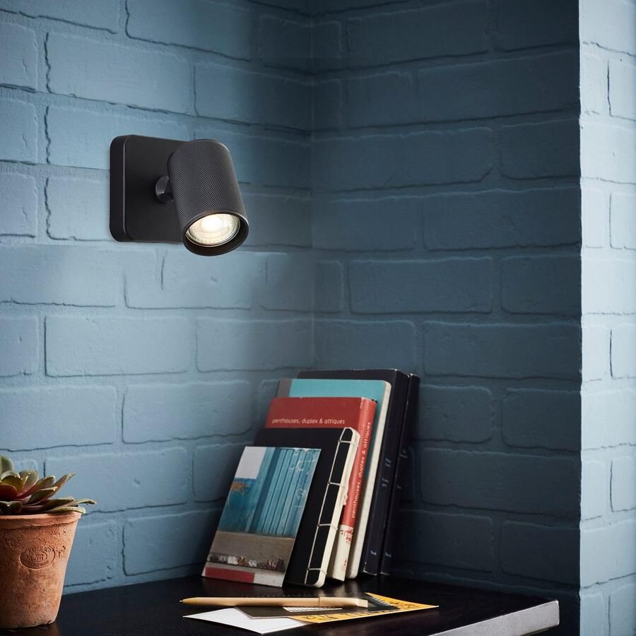 Brilliant Leuchten Wandlamp Marty Wandspot draaibaar 12x10x10 cm GU10 345lm 3000K metaal - Foto 2