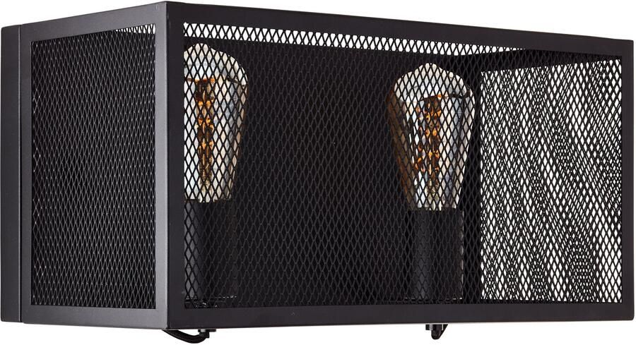 Brilliant Leuchten Wandlamp Maze 20 x 40 x 20 cm 2 x e27 max. 40 w metaal zwart korund - Foto 4