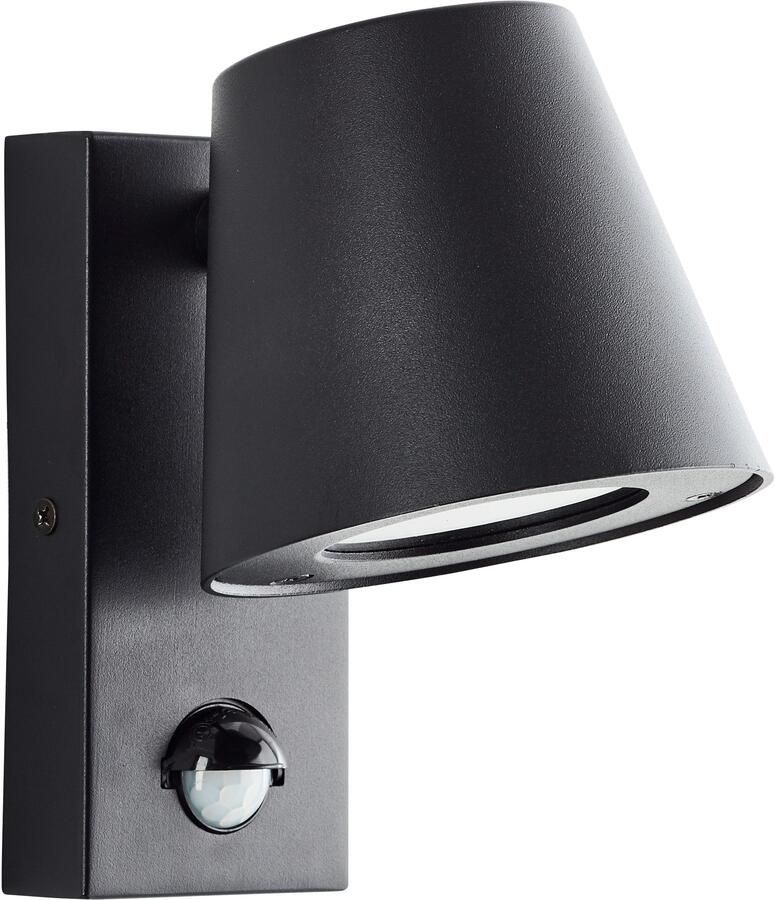 Brilliant Leuchten Wandlamp voor buiten Bari Buitenwandlamp met bewegingssensor GU10 metaal kunststof zwart - Foto 6