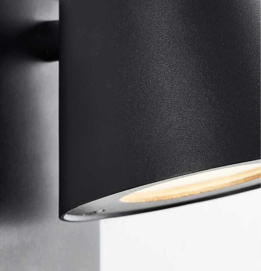 Brilliant Leuchten Wandlamp voor buiten Bari Buitenwandlamp met bewegingssensor GU10 metaal kunststof zwart - Foto 3