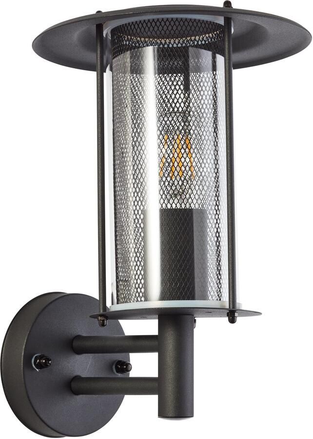 Brilliant Leuchten Wandlamp voor buiten Detroit 30 x 22 x 20 cm e27 metaal kunststof zwart - Foto 2