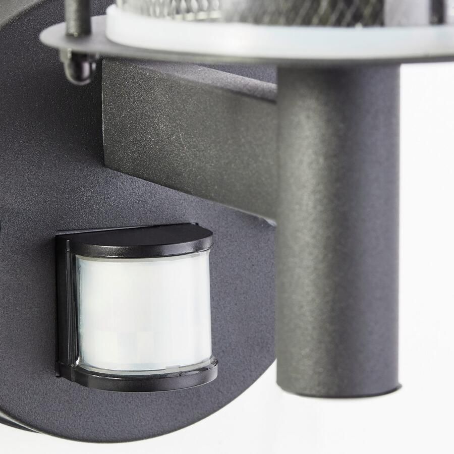 Brilliant Leuchten Wandlamp voor buiten Detroit Hoogte 32 5 cm E27 metaal kunststof zwart mat