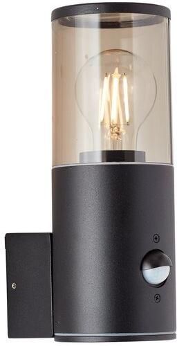 Brilliant Leuchten Wandlamp voor buiten Sergioro Wandbuitenlamp bewegingsmelder matzwart (1 stuk)