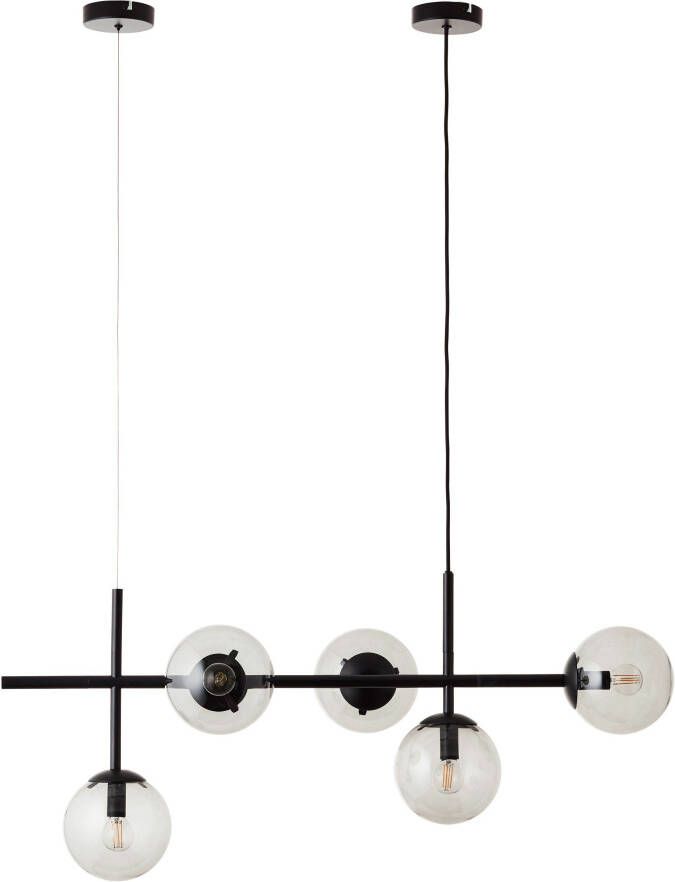 Brilliant Ariol Hanglamp 5-lichts Zwart Gerookt Glas - Foto 3