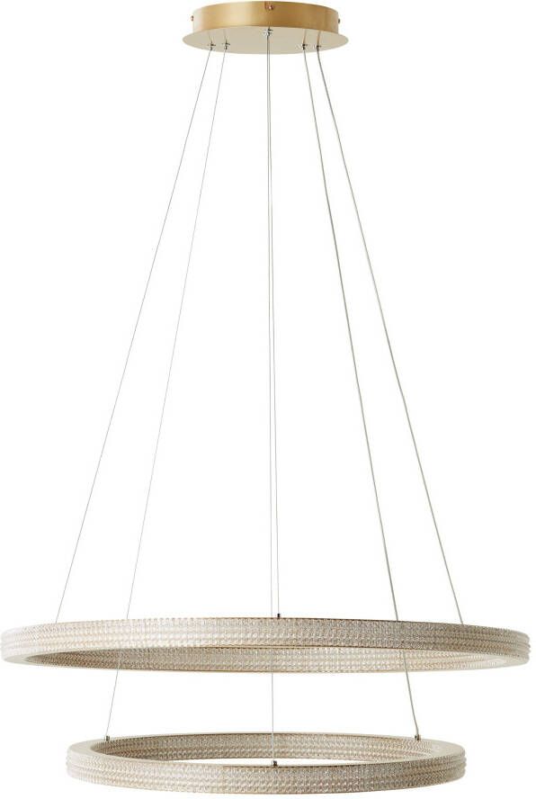 Brilliant Leuchten Led-hanglamp Calvi 11200 lm hoogte 150 cm ø 80 cm aluminium kunststof matgoudkleur - Foto 4