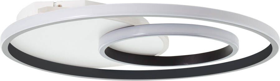Brilliant Leuchten Led-plafondlamp Merapi Ø 50 8 cm 4100 lm warmwit licht metaal kunststof wit zwart (1 stuk) - Foto 4