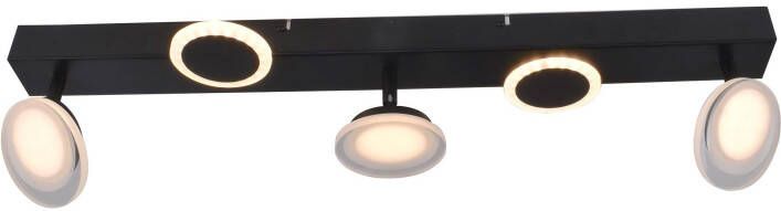 Brilliant Leuchten Plafondspot Meriza Led spotjesbalk 3 fittingen zwart (1 stuk)
